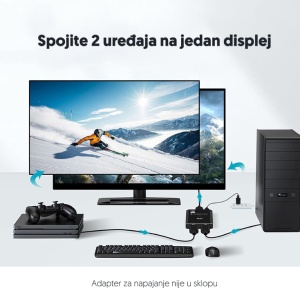 Kettz KT-DP201 Displayport Switch i Spliter V1.4 2in1 out 1in2 out - Img 2