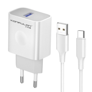 KONFULON C69C brzi kućni punjač 20W + DL49 Type C QC3,0