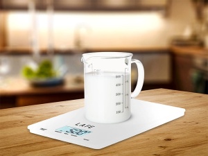 LAFE Digitalna kuhinjska vaga staklena do 5kg preciznost 1g bela Precision White - Img 4