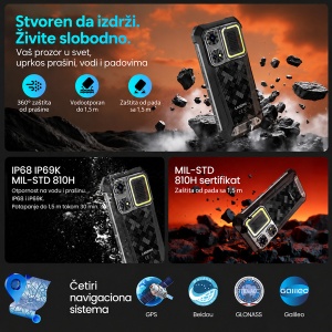 Lagenio Rhino1 Pro 4G/Octa-Core/6.9" HD+/120Hz/8GB+256GB/64MP/8MP/12000mAh/eSIM/Android16