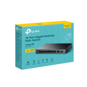 LAN Switch TP-LINK LS1210GP 9x1G/1xSFP/8PoE/61W - Img 2