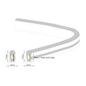 LED NEON FLEX KL-2835-120-NW 24V IP65 (50met,8.8W/met)