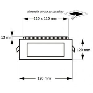 LED PANEL U/Z KNS1-06W 6500K - Img 2