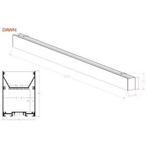 LED SVETILJKA LT-T-020-B 60W 4000K BELA 1,5 met - Img 2