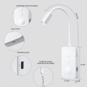 LED ZIDNA SVETILJKA ELY00X-1 BELA