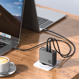 MCDODO CH-5141 SET 100W ZIDNI Punjač USB-C x3 + USB-A + KABL 100W TIP-C, 2m - Img 3