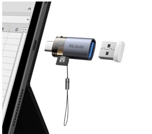 MCDODO OT-7600 ADAPTER 2U1 USB-A NA USB-C, SA ČITAČEM Kartica - Img 2