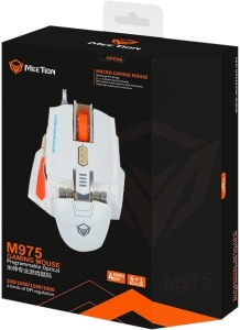 MEETION M975 GEJMERSKI USB ŽIČNI Miš 2600 dpi, BELI - Img 4
