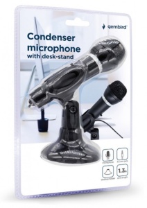 MIC-D-04 Gembird kondenzatorski mikrofon sa stalkom 3,5mm, black - Img 3