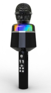 MICBT-01-BK Gembird bezicni karaoke mikrofon sa zvucnikom 3W, LED, black - Img 3