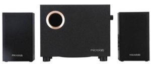 Microlab M105R Aktivni drveni zvucnici 2.1 10W RMS(5W, 2x2.5W) SD, USB,FM, daljinski, 3.5mm - Img 3