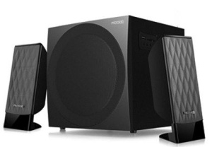 Microlab M300 Aktivni drveni zvucnici 2.1 sistem 38W RMS(14W, 2x12W) 3.5mm - Img 2