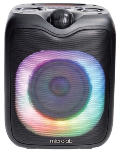Microlab PT601W karaoke zvucnik 80W, Bluetooth, LED, 7,4V/3600mAh, Aux, USB, microSD, FM + Mic*1kom - Img 2