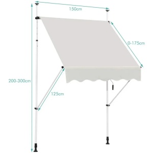 Montelux Easy 150x120cm Bež Balkonska Tenda - Img 3