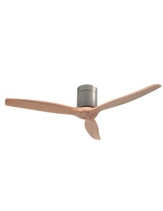 NIAROS MUCARI PLAFONSKI Ventilator 52' SA TAJMEROM I DALJINSKIM, DRVO/INOX