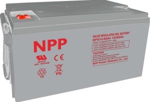 NPP NPG12V-65Ah, GEL BATTERY, C20=65AH, T14, 350*168*179*179, 18,3KG, Light grey - Img 2