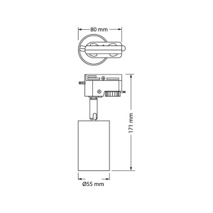 OSRAM ETERNAL beli monofazni šinski reflektor 6W - Img 2