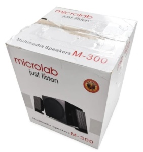 OUTLET - M300 - 25 Aktivni drveni zvucnici 2.1 sistem 38W RMS(14W, 2x12W) 3.5mm - Img 2