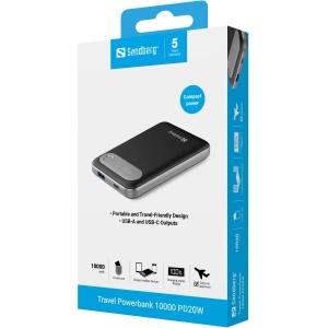 Powerbank Sandberg Travel USB-C 421-16 10000mAh PD20W - Img 2