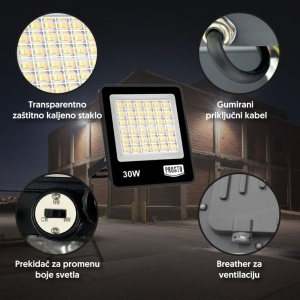 PROSTO LED reflektor 30W promenljiva boja svetla - Img 2