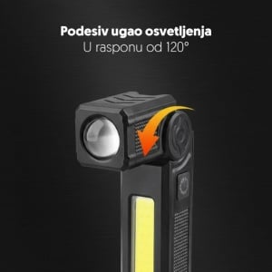 Punjiva LED baterijska lampa 3W P50 LED - Img 2