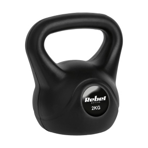 REBEL ACTIVE Bitumenski kettlebell teg crni girja 2kg RBA-2311