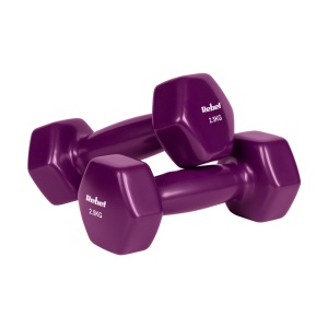 REBEL ACTIVE Bučice tegovi za ruke HEX liveni vinilni par 2x2.5kg RBA-2340-2.5 - Img 2