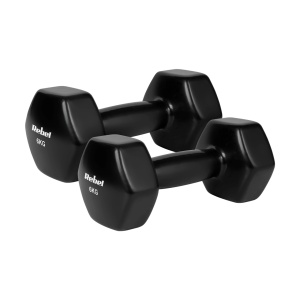 REBEL ACTIVE Bučice tegovi za ruke HEX liveni vinilni par 2x6kg RBA-2340-6