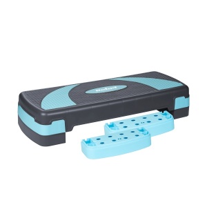 REBEL ACTIVE Step klupa za aerobik i fitnes sa 3 nivoa visine crno-plava RBA-3225-BL - Img 2