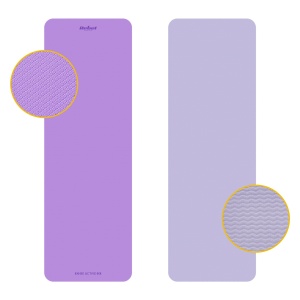 REBEL ACTIVE Strunjača prostirka za jogu, pilates i fitnes 183x61 cm debljina 6mm TPE ljubičasta RBA-3152-2PU - Img 3