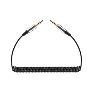 REBEL Spiralni audio kabl 3.5mm - 3.5mm, dužina 100 cm, model RB-6008-100-B