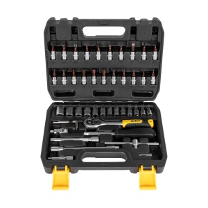 REBEL TOOLS Odvijac - cegrtaljka sa nastavcima 46 delova RB-1153 - Img 2