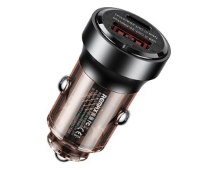 REMAX Auto punjač 1XUSB+1XTIP C QC 30W RCC338 crni - Img 1