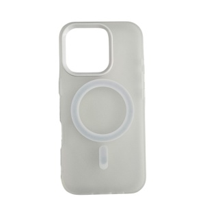 Silikonska futrola Magsafe FLURO COLOR Iphone 16 PRO BELA