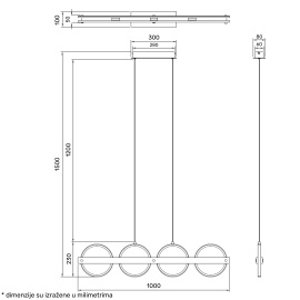 SOLEA 3 LUSTER 36W 3000/4000/6000K CRNA/DRVO - Img 4