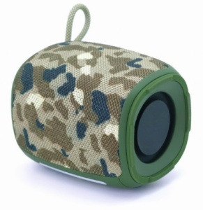 SPK-BT-LED-03-CM Gembird Portable RGB LED Bluetooth speaker 5W, BT, FM, TF, USB, Handsfree, camo - Img 1