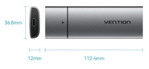SSD Rack Vention KPEH0 M.2 NGFF USB-C 3.1 Aluminium - Img 2