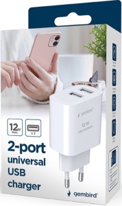 TA-UC-2A12-01-BK Gembird 2-port univerzalni USB punjac, 2.4 A, black 12W - Img 3