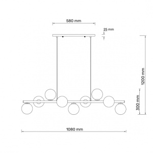 TALIA 25 LUSTER 7*G9 CRNA/BAKAR - Img 2