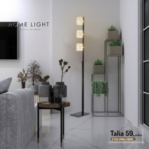 TALIA 59 PODNA LAMPA 3*E14 CRNA/HROM - Img 3
