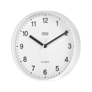 TEESA Zidni analogni sat prečnik 20cm beli TSA0038
