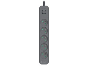 TRACER Produzni kabl 3m 5 uticnica sa prenaponskom zastitom i prekidacem grafit TRALIS47024