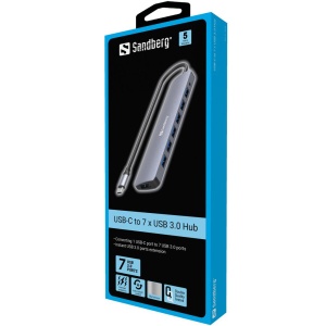 USB HUB 7 port Sandberg USB C - USB 3.0 136-40 - Img 2