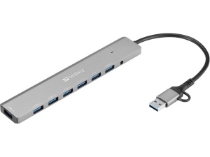 USB HUB Sandberg 136-66 USB-A/USB-C 7 port USB 3.0 - Img 2