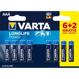 VARTA-4903SO AAA 1.5V LR03 MN2400, ALKALNE baterije LONGLIFE POWER, PAK8 (cena po kom.) - Img 2