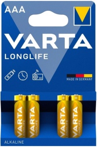 VARTA LONGLIFE AAA 1.5V LR03 MN2400, ALKALNE baterije, PAK4 (cena po kom.) - Img 2
