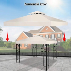 Venturo Gazebo zamensko platno 3x3m Bež - Img 2