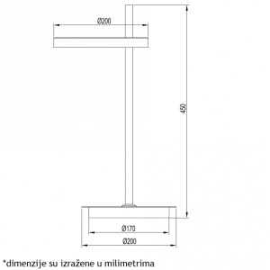 VESTA 486 STONA LAMPA 10W 3000K CRNA - Img 3