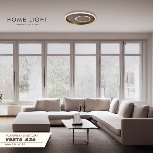 VESTA 526 PLAFONSKA SVETILJKA 36W 3000/4500/6000K TAMNO DRVO/ZLATO (O 400) - Img 3