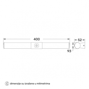 VESTA 687 ZIDNA LAMPA 8W 4000K SENZOR HROM - Img 2